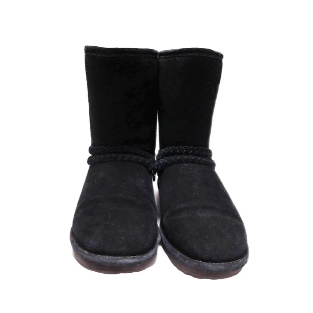 Bearpaw Womens 9M Black Adele Suede Pull On Boots - Picture 7 of 10